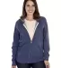 Cotton Heritage M2730 French Terry Full Zip Hoodie Denim front view