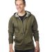 Cotton Heritage M2730 French Terry Full Zip Hoodie Military Green front view