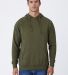 Cotton Heritage M2630 French Terry Pullover Hoodie Military Green front view