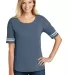 District Clothing DT487 District   Women's Scoreca Hthd Tr Nvy/Wh front view