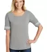 District Clothing DT487 District   Women's Scoreca Hthd Nickel/Wh front view