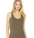 BELLA 8430 Womens Tri-blend Racerback Tank in Olive triblend front view