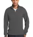 Port & Company PC850Q  Fan Favorite Fleece 1/4-Zip Charcoal front view