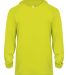 Badger Sportswear 2105 B-Core Long Sleeve Youth Ho in Safety yellow front view