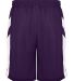 Badger Sportswear 2266 B-Pivot Rev. Youth Shorts Purple/ White back view