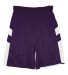 Badger Sportswear 2266 B-Pivot Rev. Youth Shorts Purple/ White front view