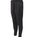 Badger Sportswear 1575 Unbrushed Poly Trainer Pant Black side view