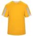 Badger Sportswear 2176 Striker Youth Tee Gold/ White front view