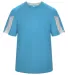 Badger Sportswear 2176 Striker Youth Tee Columbia Blue/ White front view