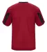 Badger Sportswear 2176 Striker Youth Tee Red/ Black back view