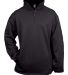 Badger Sportswear 2480 Youth Quarter Zip Poly Flee Black front view