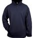 Badger Sportswear 2480 Youth Quarter Zip Poly Flee Navy front view