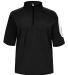 Badger Sportswear 7642 Sideline Short Sleeve Pullo Black/ White front view