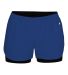 Badger Sportswear 6150 Women's Double Up Shorts Royal/ Black front view
