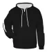 Badger Sportswear 1456 Sideline Fleece Hoodie Black/ White front view