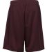 Badger Sportswear 2107 B-Dry Youth 6" Shorts in Maroon back view