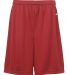 Badger Sportswear 2107 B-Dry Youth 6" Shorts in Red front view