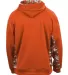 Badger Sportswear 1464 Digital Camo Colorblock Per Burnt Orange/ Burnt Orange back view