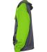 Badger Sportswear 1468 Pro Heather Colorblocked Ho Carbon Heather/ Lime side view