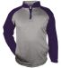 Badger Sportswear 1484 Sport Pro Heather Performan Steel Heather/ Purple front view