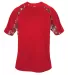 Badger Sportswear 2140 Digital Camo Youth Hook T-S Red front view