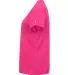 Badger Sportswear 2162 B-Core Girl's V-Neck T-Shir Hot Pink side view