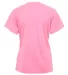 Badger Sportswear 2162 B-Core Girl's V-Neck T-Shir Pink back view