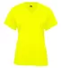 Badger Sportswear 2162 B-Core Girl's V-Neck T-Shir Safety Yellow front view