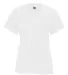 Badger Sportswear 2162 B-Core Girl's V-Neck T-Shir White front view