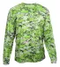 Badger Sportswear 2184 Digital Camo Youth Long Sle Lime Digital front view