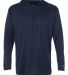 Badger Sportswear 4105 B-Core Long Sleeve Hooded T Navy front view