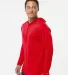 Badger Sportswear 4105 B-Core Long Sleeve Hooded T in Red side view