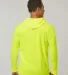 Badger Sportswear 4105 B-Core Long Sleeve Hooded T in Safety yellow back view