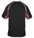 Badger Sportswear 4140 Digital Camo Hook T-Shirt Black/ Red back view