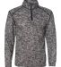 Badger Sportswear 4192 Blend Quarter-Zip Pullover Black front view