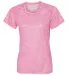 Badger Sportswear 4196 Blend Women's Short Sleeve  Pink front view