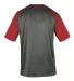 Badger Sportswear 4341 Pro Heather Sport T-Shirt Carbon Heather/ Red back view