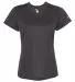 Badger Sportswear 4362 Pro Women's Heather V-Neck  Carbon Heather front view