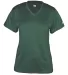 Badger Sportswear 4362 Pro Women's Heather V-Neck  Forest Heather front view