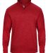 Badger Sportswear 2174 Youth Tonal Blend 1/4 Zip Red Tonal Blend front view