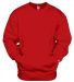 Badger Sportswear 1252 Pocket Crewneck Sweatshirt in Red front view