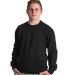 Badger Sportswear 1252 Pocket Crewneck Sweatshirt Black front view