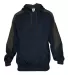 Badger Sportswear 1265 Saber Hooded Sweatshirt Navy/ Charcoal front view