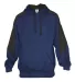 Badger Sportswear 1265 Saber Hooded Sweatshirt Royal/ Charcoal front view
