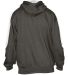 Badger Sportswear 1265 Saber Hooded Sweatshirt Charcoal/ White back view