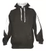 Badger Sportswear 1265 Saber Hooded Sweatshirt Charcoal/ White front view