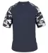 Badger Sportswear 2141 Camo Youth Sport T-Shirt Navy/ Navy Camo front view