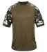 Badger Sportswear 2141 Camo Youth Sport T-Shirt OD Green/ OD Green Camo front view