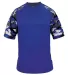 Badger Sportswear 2141 Camo Youth Sport T-Shirt Royal/ Royal Camo front view