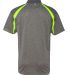 Badger Sportswear 3347 Pro Heather Fusion Perfoman Steel/ Safety Yellow back view